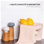 Torchons de Cuisine | Torchons Vaisselle de 45x65cm | Lot de 4 torchons | Torchons de Cuisine Coton en Quatre Couleurs | 100% Co