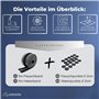 GIBWERK® Bande Velcro autocollante | Extra forte | 5 m x 20 mm + 10 pastilles Velcro autocollantes | Velcro autocollant | Bande 