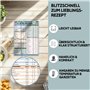 WUNI Accessoires Airfryer - Guide magnétique avec température, durée et quantité - Livre de cuisine allemand Airfyer - Accessoir
