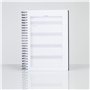 Calendrier 2023 épais – BLEU – Reliure spirale – Une page par jour – Agenda personnel – Agenda de bureau – Agenda de projet - Em