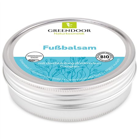 GREENDOOR Baume naturel pour les pieds au beurre de cacao BIO