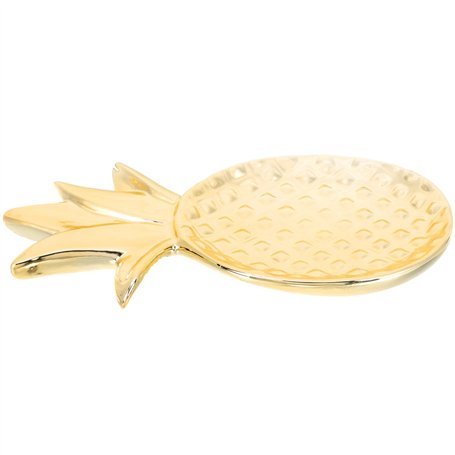 Veemoon Plateau à Bijoux Ananas Plateau De Plat D'anneau Plateau De Vanité De Salle De Bain Plat De Collation Plat à Bijoux Anan