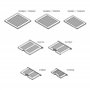 Spartherm Grille de cheminée 15 x 22 cm en fonte massive, moderne, noire