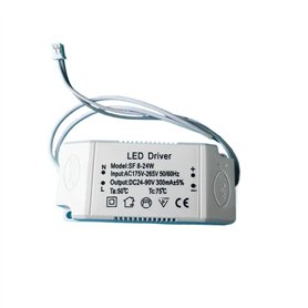 ZMZYELPECB Pilote LED AC 175-265V 300mA 8-24W Transformateur d'alimentation Ballast + Fiche de borne for plafonnier/Lampe de Pla