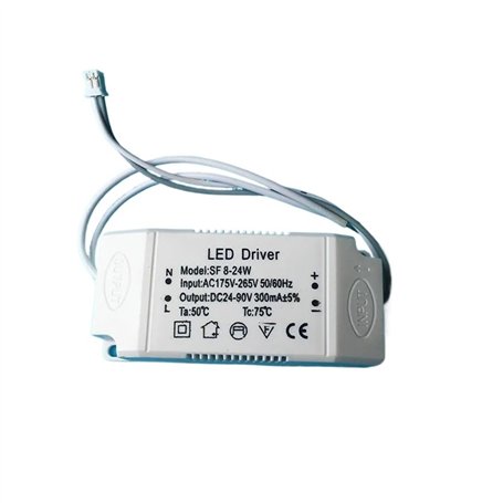 ZMZYELPECB Pilote LED AC 175-265V 300mA 8-24W Transformateur d'alimentation Ballast + Fiche de borne for plafonnier/Lampe de Pla