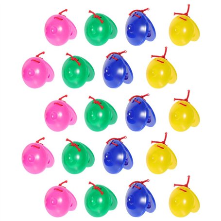 JOINPAYA Castagnettes Musicales Colorées 20 Pièces: Castagnettes À Percussion Castagnettes À Doigt En Plastique Instrument De Pe