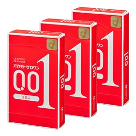 Boîte de 3 préservatifs japonais Okamoto Zero One - 0