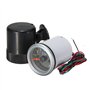 GLBMLMTHZP 2 Pouces 52mm 0-8000 RPM Tacho Tacho Tachym Tachymètre Fibre de Carbone Visage Jaune DIRIGÉ Compte-Tours de Voiture