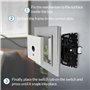 WESA PJ-43-B Prise intermédiaire murale standard pour télévision, installation facile avec choix de différents designs, sans cad