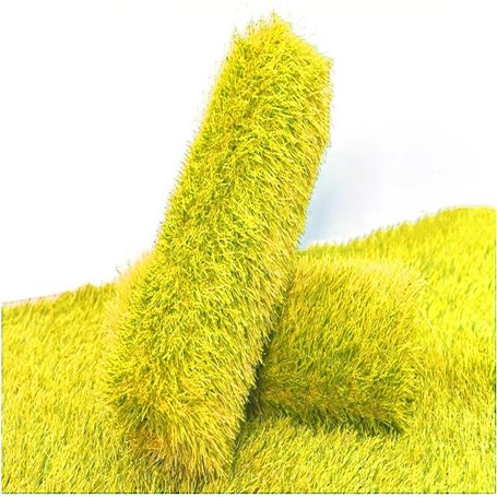 MOZ4dxy Tapis d'extérieur en gazon synthétique avec trous de drainage Jaune 2 x 3 m