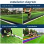MOZ4dxy Tapis d'extérieur en gazon synthétique avec trous de drainage Jaune 2 x 3 m