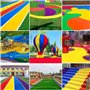 MOZ4dxy Tapis de gazon synthétique de paysage de jardin, avec trous de drainage, gazon artificiel jaune, hauteur des poils de 3 