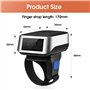 ININOSNP Scanners Portables Scanner de Doigt sans Fil 2D Portable QR Code Ring Barcode Scanner Wearable Mini Bar Code Reader Blu