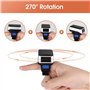 ININOSNP Scanners Portables Scanner de Doigt sans Fil 2D Portable QR Code Ring Barcode Scanner Wearable Mini Bar Code Reader Blu