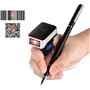 ININOSNP Scanners Portables Scanner de Doigt sans Fil 2D Portable QR Code Ring Barcode Scanner Wearable Mini Bar Code Reader Blu