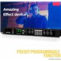 HGOuhK Égaliseur numérique Processeur Audio, Multi-Effets de réverbération numérique Professionnel avec processeur DSP Égaliseur