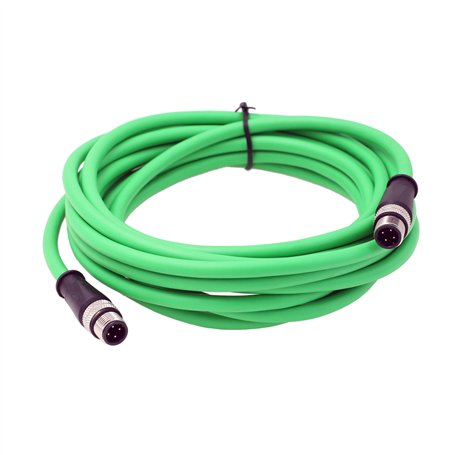 HangTon Caméra de vision avec capteur Ethernet M12 4 broches D code vers M12 4 broches D câble codé pour codeur Baumer automatis