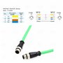 HangTon Caméra de vision avec capteur Ethernet M12 4 broches D code vers M12 4 broches D câble codé pour codeur Baumer automatis