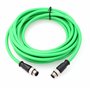 HangTon Caméra de vision avec capteur Ethernet M12 4 broches D code vers M12 4 broches D câble codé pour codeur Baumer automatis