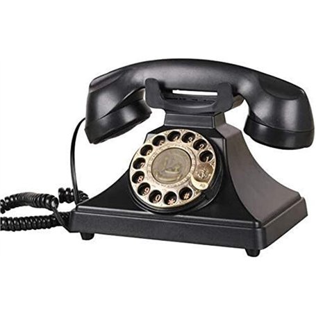 NAKEAH Téléphone téléphone à Domicile téléphone à Cadran Rotatif téléphone Vintage téléphone de Bureau Classique avec numéroteur
