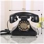 NAKEAH Téléphone rétro téléphone à Cadran Rotatif téléphone Vintage téléphone de Bureau Classique avec numéroteur Rotatif-Noir