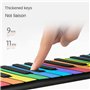 dissot 1 Pièce Clavier Numérique Flexible Roll Up Piano avec Haut-Parleur Électronique Hand Roll Piano pour Mélomanes Débutants 