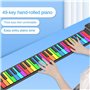 dissot 1 Pièce Clavier Numérique Flexible Roll Up Piano avec Haut-Parleur Électronique Hand Roll Piano pour Mélomanes Débutants 