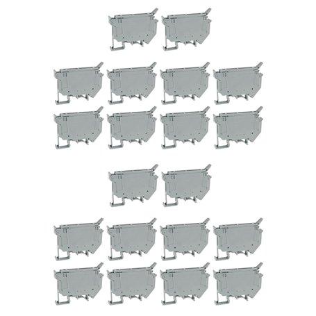 Gbloodst UK5- UK5RD - Lot de 20 bornes de fusible sans LED pour rail DIN