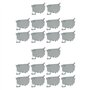 Gbloodst UK5- UK5RD - Lot de 20 bornes de fusible sans LED pour rail DIN
