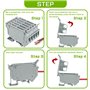 Gbloodst UK5- UK5RD - Lot de 20 bornes de fusible sans LED pour rail DIN, clips à vis pour borniers de déconnexion (lot de 20, g
