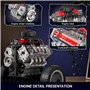Suoumwa Kit de Moteur V8 Miniature en Cours D'Exécution Expérience de Physique pour Adolescents Modèle de Science Super Cadeau p
