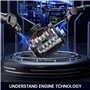 Suoumwa Kit de Moteur V8 Miniature en Cours D'Exécution Expérience de Physique pour Adolescents Modèle de Science Super Cadeau p