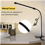 Huudngeje 8W LED Clip sur La Lampe, Lampe de Bureau avec 3 Modes 2M Gradateur de Câble Lampes de Table À Pince 10 Niveaux