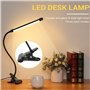 Huudngeje 8W LED Clip sur La Lampe, Lampe de Bureau avec 3 Modes 2M Gradateur de Câble Lampes de Table À Pince 10 Niveaux