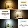 Huudngeje 8W LED Clip sur La Lampe, Lampe de Bureau avec 3 Modes 2M Gradateur de Câble Lampes de Table À Pince 10 Niveaux
