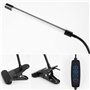 Huudngeje 8W LED Clip sur La Lampe, Lampe de Bureau avec 3 Modes 2M Gradateur de Câble Lampes de Table À Pince 10 Niveaux