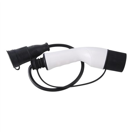 Sujurio Connecteur EV 16A Type 2 Prise Mâle vers Prise Schuko Adaptateur de Charge EV pour Station de Recharge EV Voiture Électr