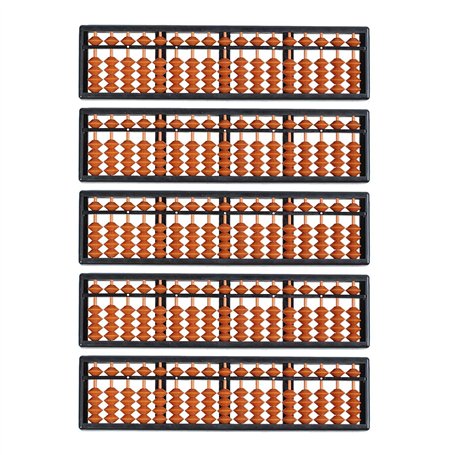 Kznifmk 5X Outil Calcul Plastique Abacus Arithmetique Soroban Enfant 17 Chiffres