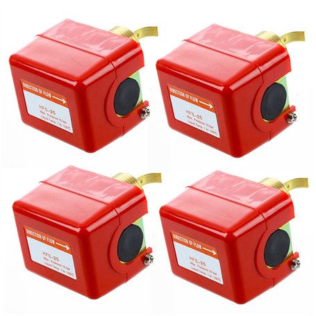 Zunedhys 4X 220V 15A Filetage Male SPDT Pagaie Contacteur de Debit -25