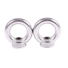 Giwnhvx Pack de 2 de ecrousa oeil filetes en forme d'anneau argent en 304 en acier inoxydable du style europeen M8