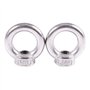 Giwnhvx Pack de 2 de ecrousa oeil filetes en forme d'anneau argent en 304 en acier inoxydable du style europeen M8