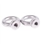 Giwnhvx Pack de 2 de ecrousa oeil filetes en forme d'anneau argent en 304 en acier inoxydable du style europeen M8