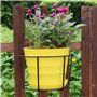 Persistence 4 PièCes -Corps Suspendus JardinièRes Porte-Pots de Fleurs Plante Fer Supports ClôTure MéTal en Pot Support Monté Ba