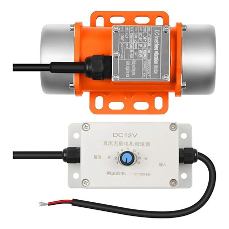 Simpls Moteur de Vibration pour Applicateur de Sable Salé et Malaxeur à Béton 5000 Tr/Min 100 W DC12 V Vibrateur à Béton avec Bo
