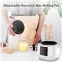 Amoyeric Fabrication de Bougies - Pot de Cire - Affichage LED de la température - pour Adultes débutants - Cire de soja - Prise 