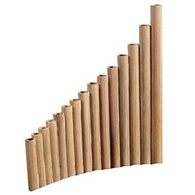 JILLIAN Flûte à pan 15 tuyaux en bambou naturel instrument à vent Panpipe G Key Panpipe Instrument à vent en bois fait à la main