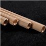 JILLIAN Flûte à pan 15 tuyaux en bambou naturel instrument à vent Panpipe G Key Panpipe Instrument à vent en bois fait à la main