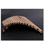JILLIAN Flûte à pan 15 tuyaux en bambou naturel instrument à vent Panpipe G Key Panpipe Instrument à vent en bois fait à la main