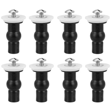 RUSWEST 8 Vis de SièGe de Toilette Charnières de SièGe de Toilette Boulon Expansible écrous Supérieurs en Caoutchouc Fixations