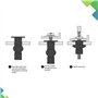 RUSWEST 8 Vis de SièGe de Toilette Charnières de SièGe de Toilette Boulon Expansible écrous Supérieurs en Caoutchouc Fixations